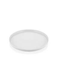 Hermia CTT0026 Plato para Servir Tartas en Porcelana Blanca 21x21x1 cm